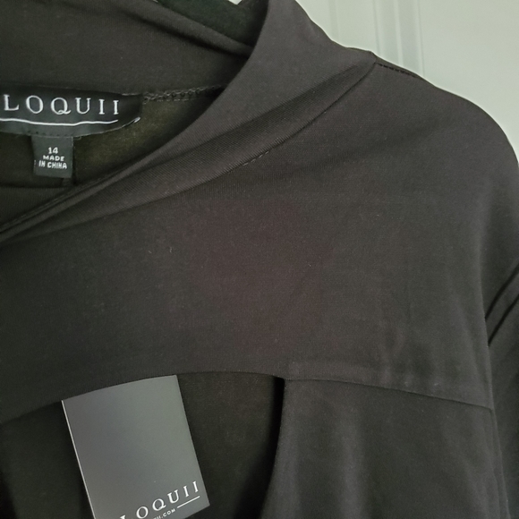 NWT ELOQUII plus size 14 Black Dress with Cut Out - Picture 2 of 5